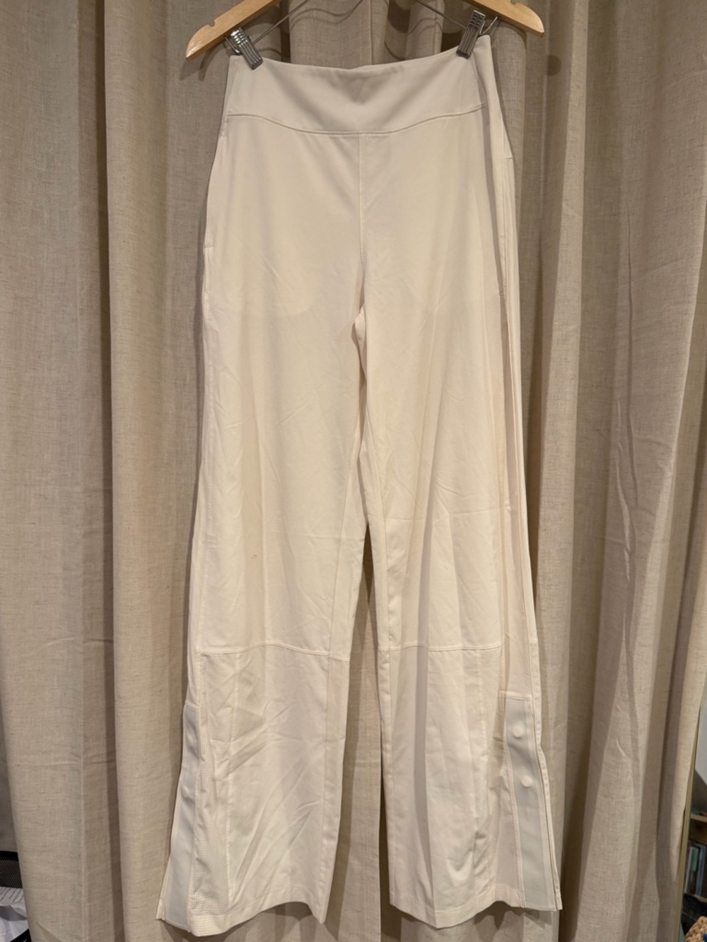 Athleta Allyson Felix Cream Wide-Leg Pull-On Pants - Picture 1 of 4